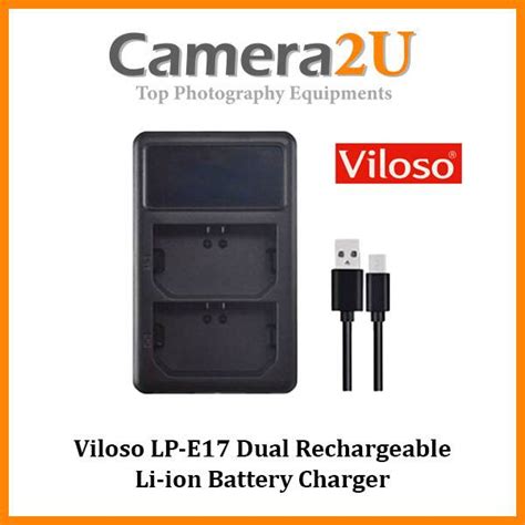 Viloso Lp E17 Dual Rechargeable Li Ion Battery Charger Camera2u