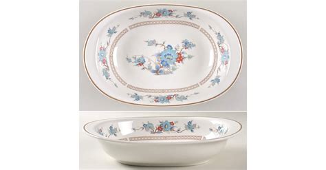 Bleufleur Oval Vegetable Bowl By Noritake Replacements Ltd