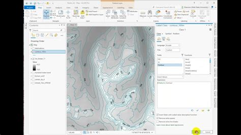 Making And Labeling Contour Lines In Arcgis Pro Youtube