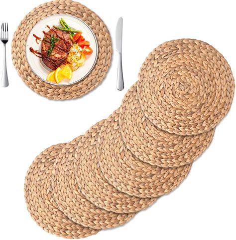 Amazon Lumenize Round Woven Placemats Set Of Inch Water