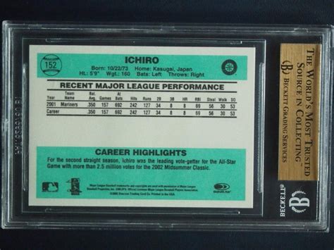 ICHIRO 鈴木一朗 2002 DONRUSS ORIGINALS 152 球員鑑定卡 BGS9 5一元起標 Yahoo奇摩拍賣