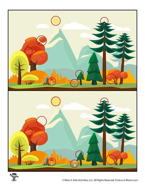 Fall Printable Spot The Difference