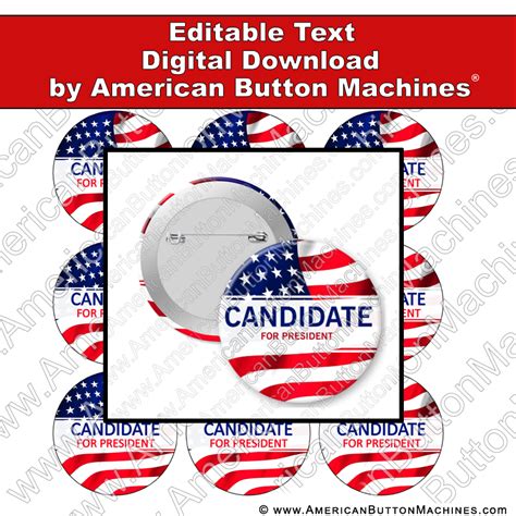 Campaign Button Design - Digital Download for Buttons - 116 – American Button Machines