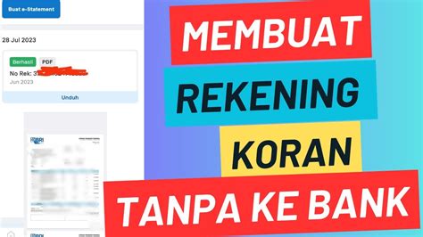 Cara Membuat Rekening Koran Bri Sendiri Brimo Terbaru Youtube