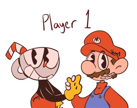 Cuphead And Mario Mario Fan Art Cartoon Games Super Mario Brothers