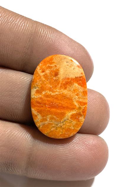 High Quality Orange Mohave Turquoise Cabochon Gemstone Oval Etsy