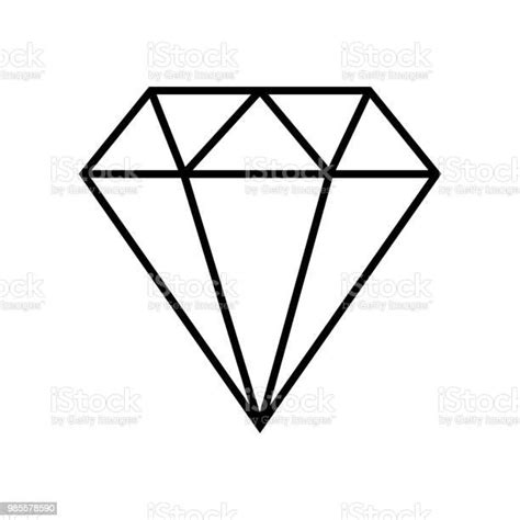 Diamond Icon Vector Icon Simple Element Illustration Diamond Symbol