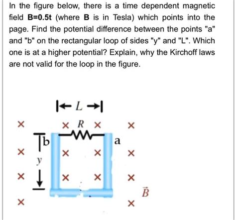 Solved In The Figure Below There Is A Time Dependent Magnetic Field B 0 5t Where B Is In