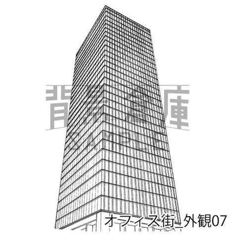 オフィス街外観07 背景倉庫