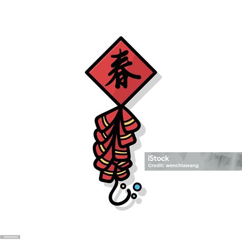 Chinese Firecrackers Doodle Stock Illustration - Download Image Now ...