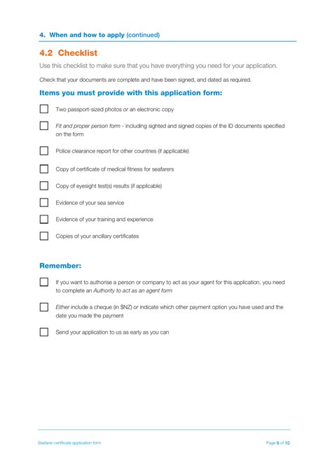 New Zealand Seafarer Certificate Application Form Fill Out Sign