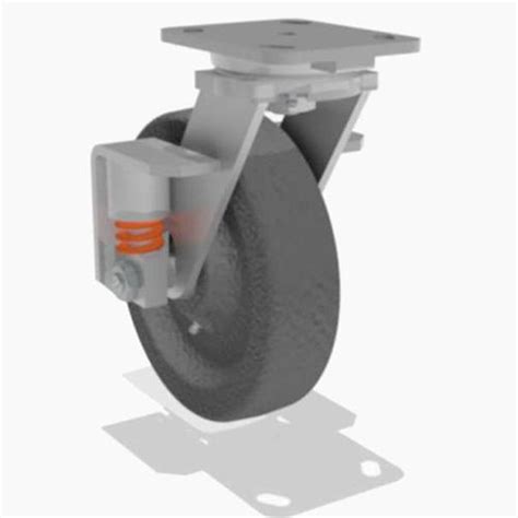 Swivel Spring Loaded Wh 8x2 Plastex Casters