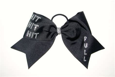 HIT HIT HIT Pull Cheer Bow By Justcheerbows On Etsy 10 00 Cheer