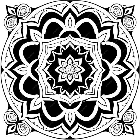 Premium Vector | Mandala coloring page AI generated