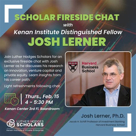 scholar fireside chat  kenan institute distinguished fellow josh