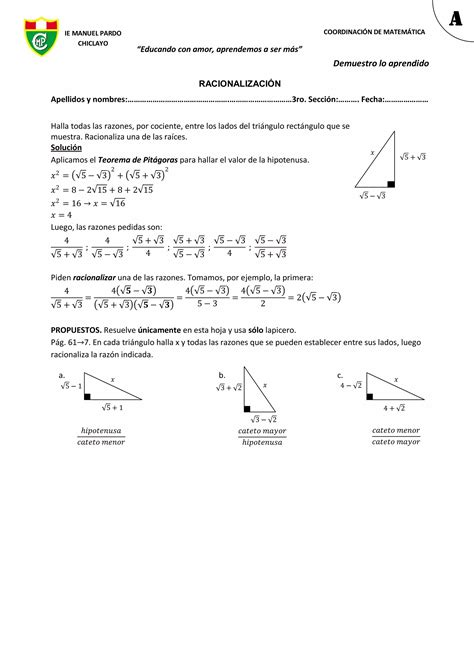 Racionalizacion Pdf Descarga Gratuita