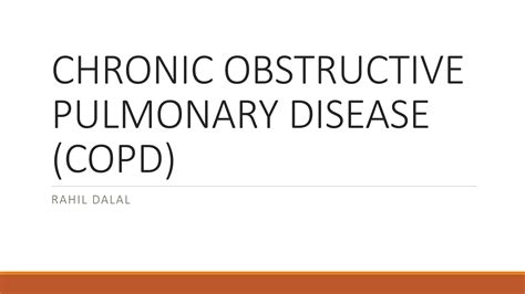 Chronic Obstructive Pulmonary Disease Copd Ppt