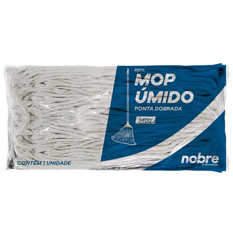 Mop Úmido Ponta Dobrada c Loop 340gr Nobre REFIL Higipel