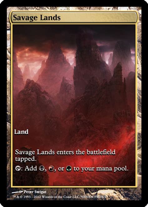 Savage Lands Magic The Gathering Cards Mtg Altered Art Magic The