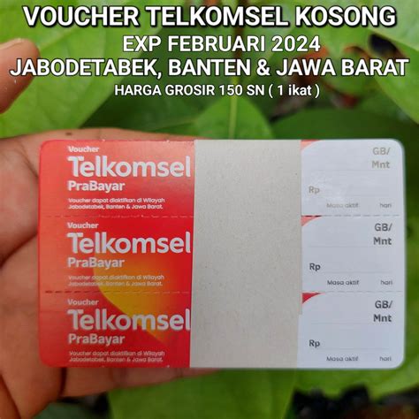 Grosir 150 SN 1 Ikat FEBRUARI 2024 Voucher Telkomsel Kosong Cover