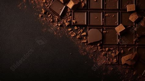 Chocolate Chunks Brown Texture Powerpoint Background For Free Download