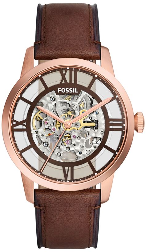 Fossil ME3259 TOWNSMAN AUTOMATIC Brown Leather Strap 44mm Zegarek Net