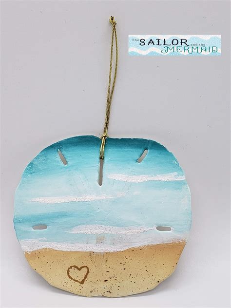 Hand Painted Real Sand Dollar Ornament Sand Dollar Ornament Etsy