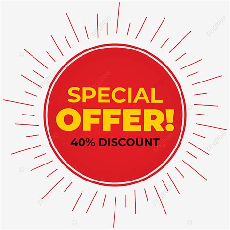 Sale Offer Discount Vector Design Images Spacial Offer 40 Discount