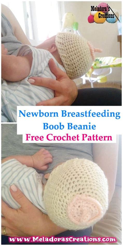 Newborn Breast Feeding Boob Beanie Free Crochet Pattern Meladora S