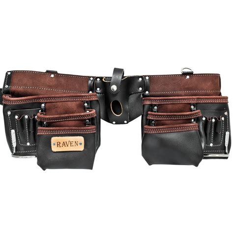 Pocket Tooltreaux Oil Tanned Leather Tool Belt With Steel Hammer