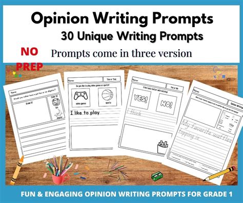opinion writing prompts   grade  prep writing prompts