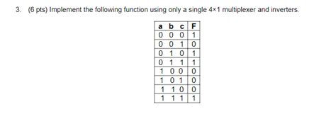 6 ﻿pts ﻿implement The Following Function Using Only