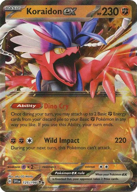 Pokemon Scarlet Violet Base Set Single Card Double Rare Koraidon Ex