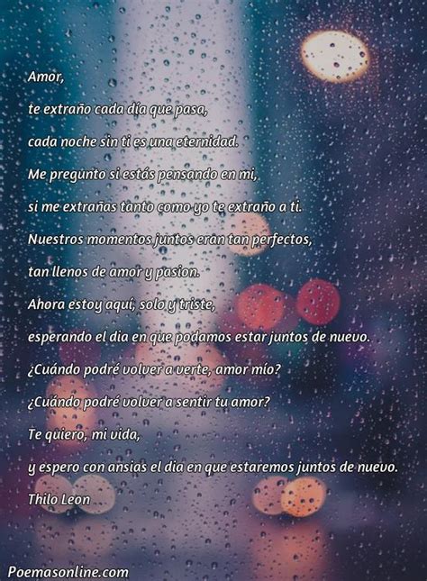 Cinco Poemas de Amor Cortos para mi Novia te Extraño Poemas Online