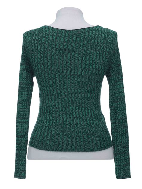 Shoulder Blusa Verde Mesclada Tricot Troc