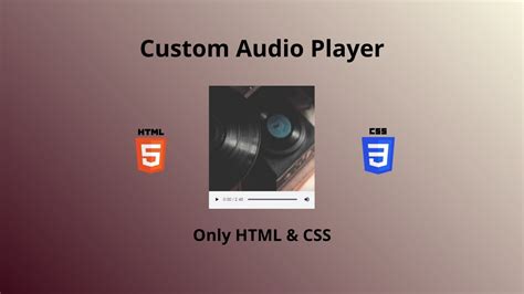 How To Make Custom Audio Player Using HTML And CSS HTML5 Audio Tag