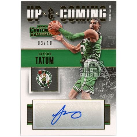 Jayson Tatum Panini Contenders Up Coming Gold Rookie