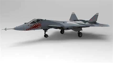 3d Model Sukhoi Su 57 Felon With Cockpit Vr Ar Low Poly Cgtrader