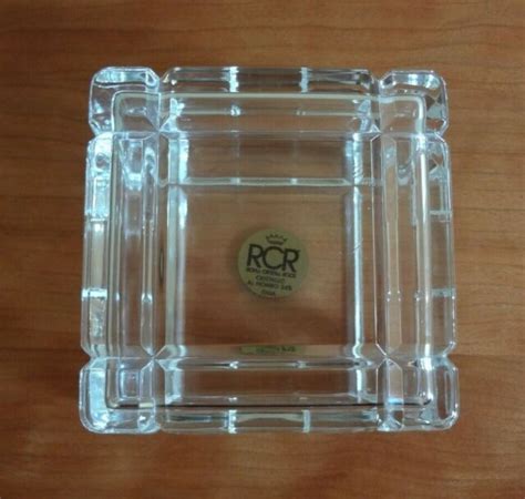 Rcr Royal Crystal Rock 24 Lead Crystal Square Jewelry Dish Trinket Box Ebay