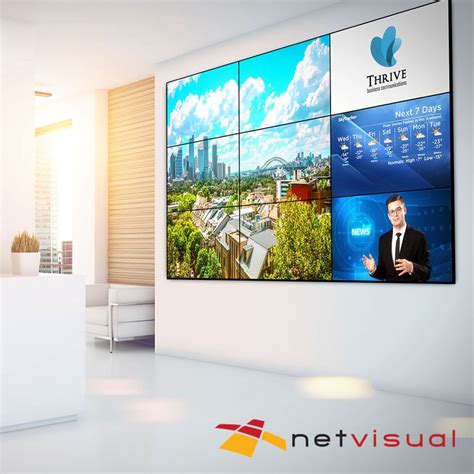 Corporate Video Wall Digital Signage By Netvisual Digital Signage