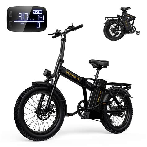 Sohamo Fat Tire Electric Bike For Adults W Folding E Bike V