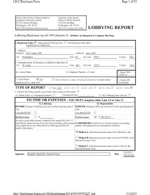 Fillable Online Lobbying Report Monsanto Fax Email Print Pdffiller