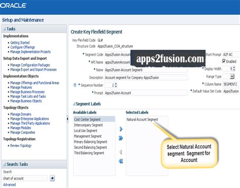 Oracle FUSION Apps CHART OF ACCOUNTS IN ORACLE FUSION FINANCIALS