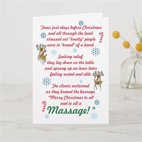 Cute Funny Massage Therapy Christmas Holiday Christmas Massage Merry Christmas