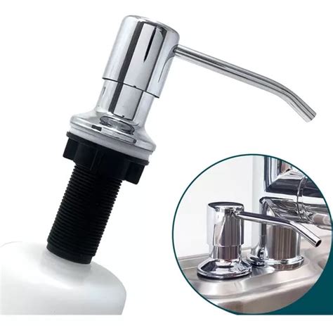 Dispenser A O Inox Cromado Dosador Detergente Ml Pia Cuba