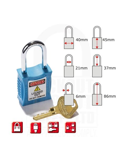 Lockout Tagout Safety Padlock Blue