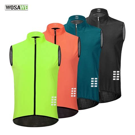 Wosawe Reflective Cycling Vest Rear Mesh Breathable Ciclismo Mtb Bike