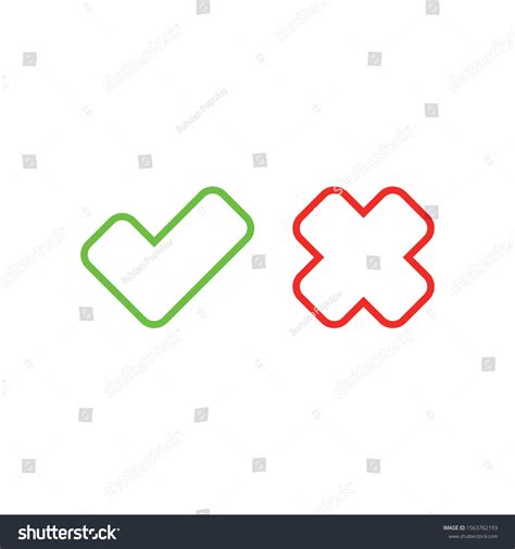 Tick And Cross Signs Check Mark And X Icons Royalty Free Stock