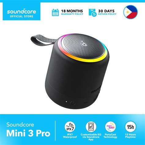 Old Model Soundcore By Anker Mini 3 Pro Portable Bluetooth Speaker Waterproof 15 Hour Playtime