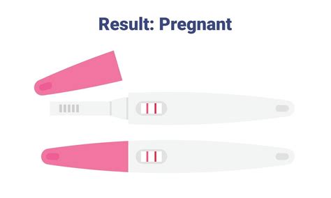 Positive Pregnancy Test Result Vector Illustration Pregnancy Positive